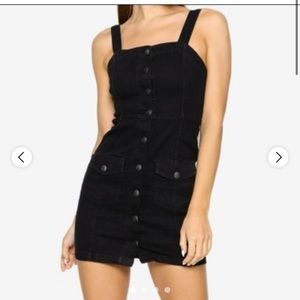 Black denim h&m dress